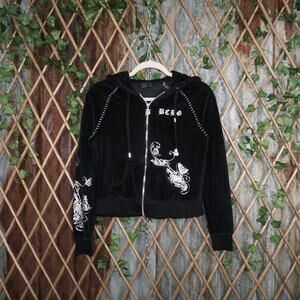 Small - Vintage Y2K BCBG maxazria zip up femme grunge hoodie